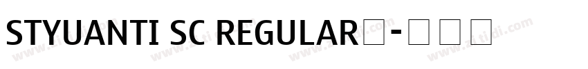 styuanti sc regular字字体转换